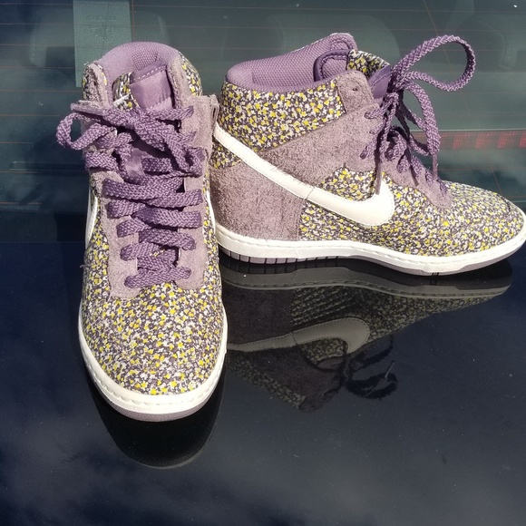 Nike Shoes - lavender floral liberty NIKE dunk hi